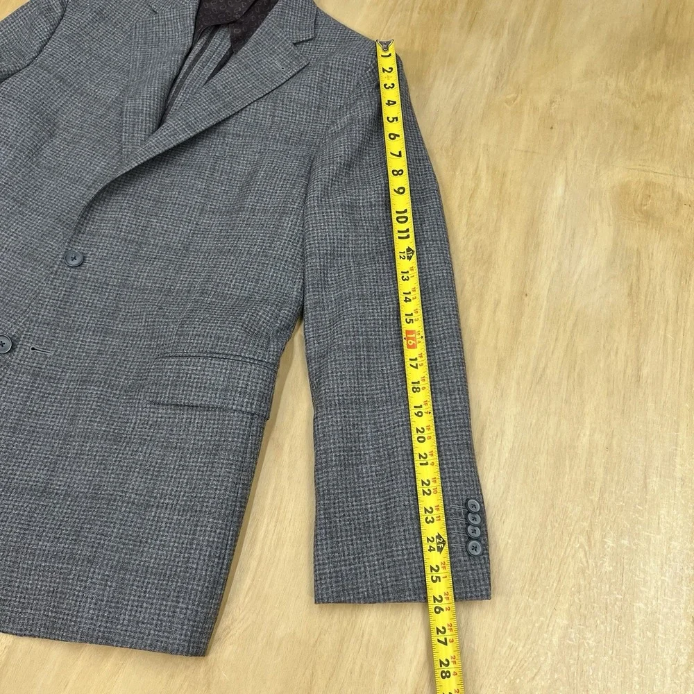 Joseph Abboud Blazer Mens 44L Long Modern Slim Fit Wool Flannel Tan/Gray/Brown